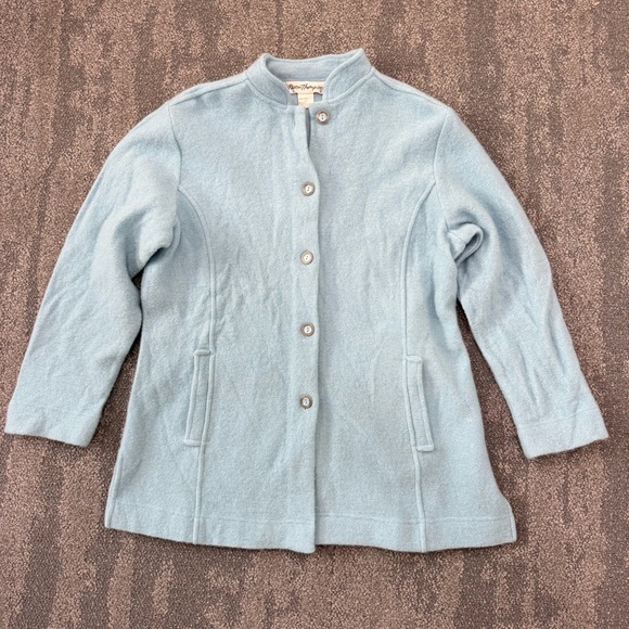 Norm Thompson Jackets & Blazers - Norm Thompson Light Blue Women's Cape Jacket